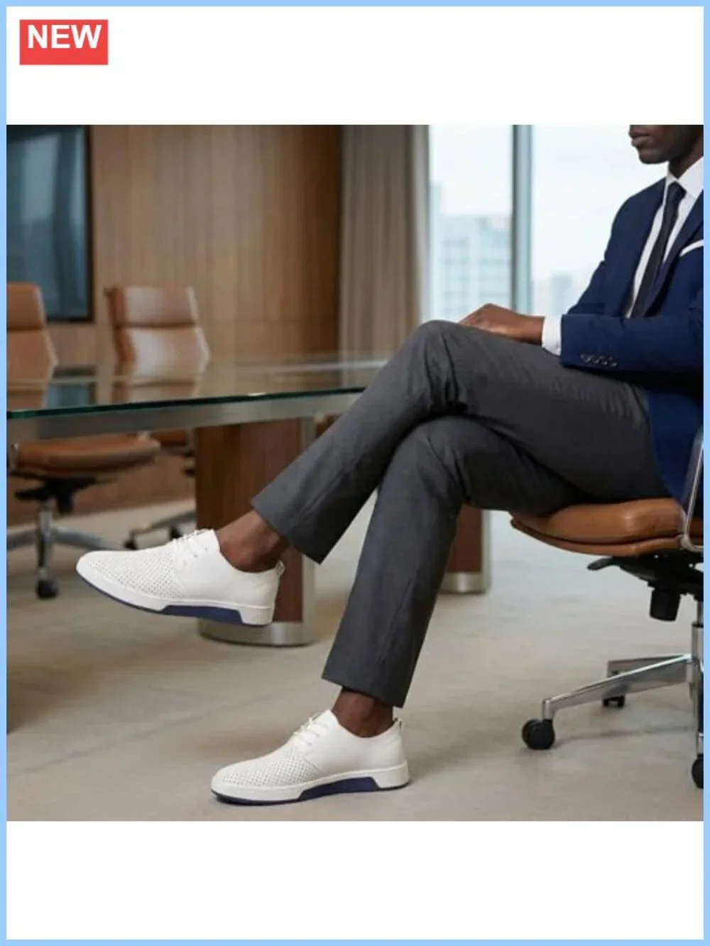 Men's Casual Oxford Dress Shoes Lace-Up Sneakers Faux Leather